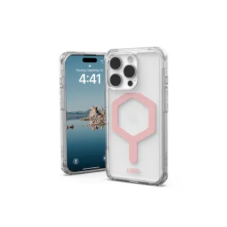 【UAG】iPhone 16 Pro 磁吸耐衝擊全透保護殼-極透明（玫瑰金圈）(支援MagSafe無線充電)