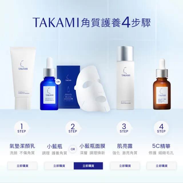 【TAKAMI】官方直營 小藍瓶面膜保證滿意組_15ML*4片(新品上市/極度保濕)