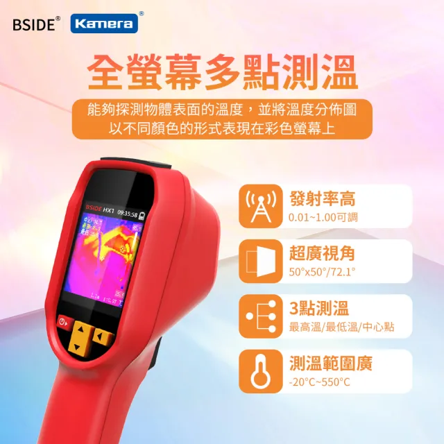 【BSIDE 艾默】紅外線熱像儀 熱顯像儀 HX1(熱像儀 紅外線熱成像 測漏 測溫)