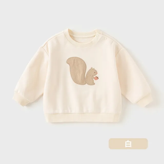 【Dave Bella】可愛動物刺繡多色大學T/長袖上衣(DB3241854)