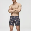 【Mr. DADADO】月慶中秋 M-3L印花四角男內褲 天然絲光棉-吸濕排汗-GHQ428GY(銀灰)