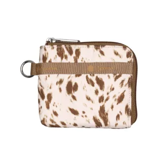 【Lesportsac】輕量材質 極簡輕薄錢包(1112 抽象鹿紋)