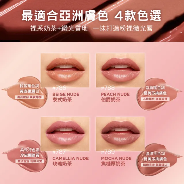 【CLARINS 克蘭詩】吻我時尚緞光唇膏(全新4色 奶茶色系)