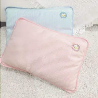 【PUKU 藍色企鵝】Bloomy刺繡抑菌幼兒枕35x23x4cm(台灣製)