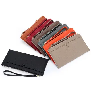 【MoonDy】手拿包 皮夾 長夾 拉鍊錢包 大容量皮夾 輕便手機包 手拿錢包 薄錢包  