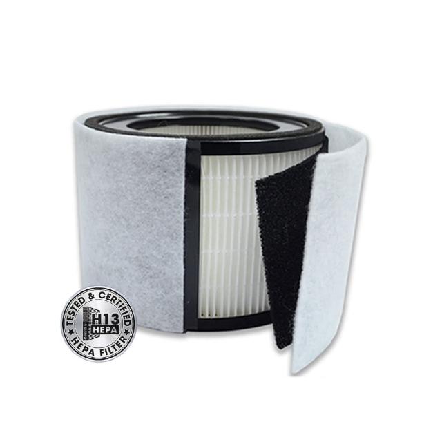 【PUREBURG】適用TruSens SensorPod Z2000口紅機中型 空氣清淨機 替換用HEPA濾網(:贈前置活性碳濾綿 X 1)