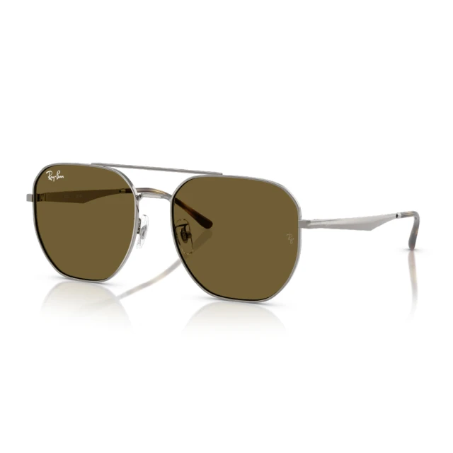 RayBan 雷朋 雙槓 大鏡片 金屬 太陽眼鏡 墨鏡(RB3724D 004/73 59mm)