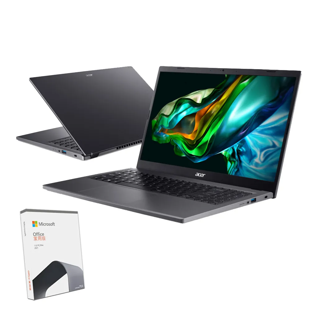 【Acer 宏碁】Office2021組★15.6吋 IPS i5輕薄筆電(Aspire 5/A515-58P-58C9/i5-1335U/16G/512G/W11)