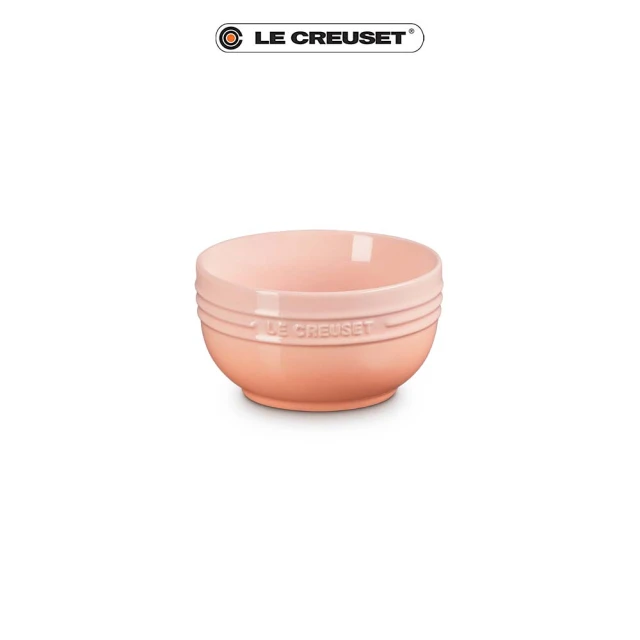 Le Creuset 瓷器輕虹霓彩系列飯碗330ml(蜜桃橙)