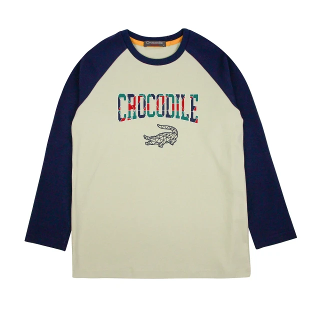 Crocodile Junior 小鱷魚童裝 『小鱷魚童裝』LOGO印圖拉克蘭袖T恤(產品編號 : U66414-05 小碼款)