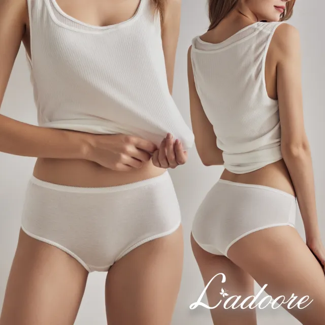 【L’adoore 蕾朵兒】滅菌中腰免洗褲5入(免洗內褲 彈性 舒適 三角 中腰 透氣)