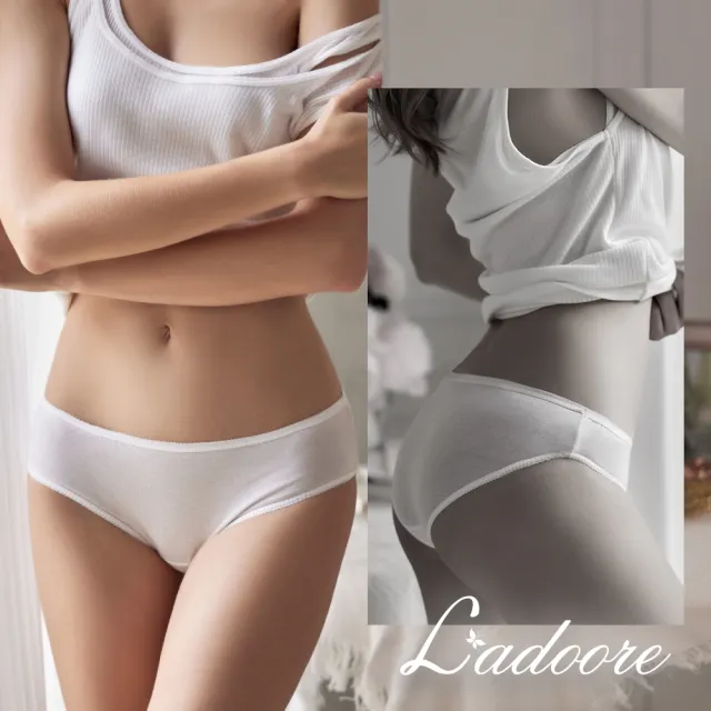 【L’adoore 蕾朵兒】滅菌中腰免洗褲5入(免洗內褲 彈性 舒適 三角 中腰 透氣)
