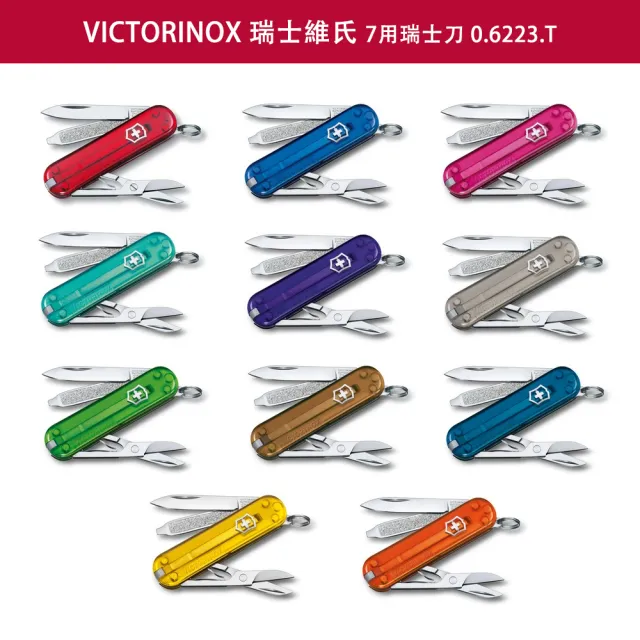 【VICTORINOX 瑞士維氏】Chocolate Fudge 經典7用瑞士刀款 58mm/ 透咖啡色(0.6223.T55G)