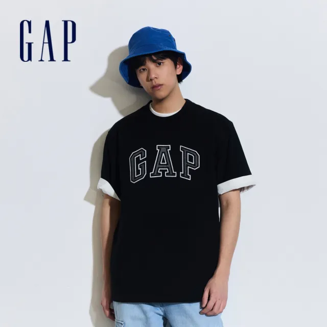 【GAP】男女款 Logo純棉圓領短袖T恤-多款任選(892185&608929&465443&548094)