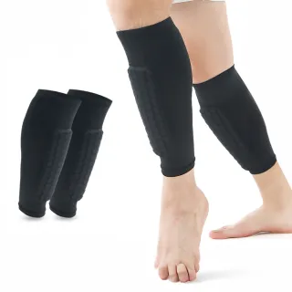 高彈透氣蜂窩型防撞設計護腿套-1雙(足球 防摔 運動健身 護小腿 減震墊 肌肉保護 羽球 籃球 登山)