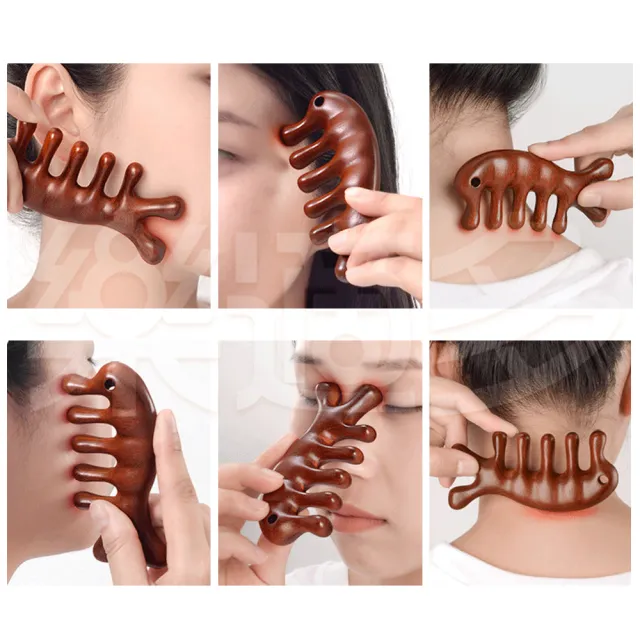 鯨魚檀木按摩梳 MO8627(按摩梳 按摩 放鬆 刮痧板)