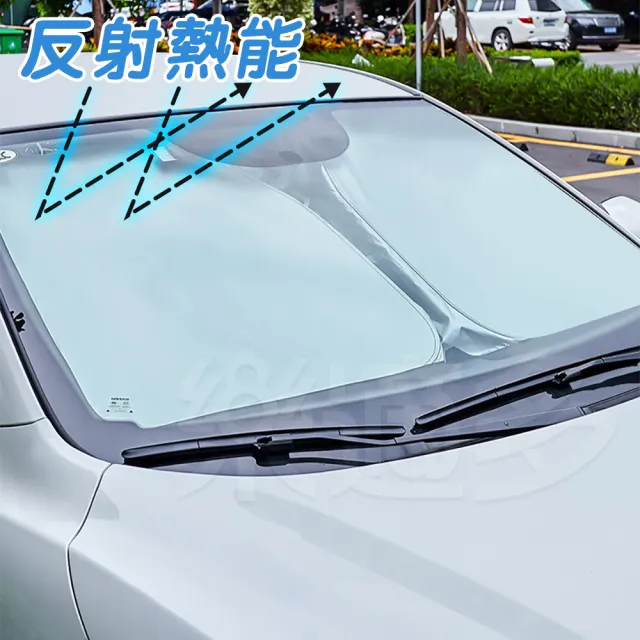 【樂適多】鈦銀0透光汽車前擋遮陽板 MO08(前擋遮陽板 遮陽 防曬 隔熱 遮陽板 汽車百貨)