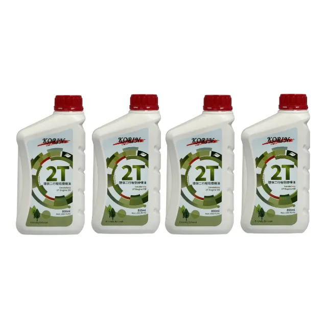 【Korin】環保二行程低煙機油0.8L*4入(環保 二行程引擎 農機 低煙)