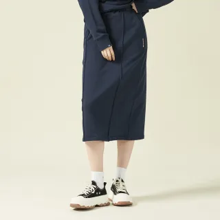 【ELLE ACTIVE】女款 純色百搭長裙-深藍色(EA24A2W2401#39)