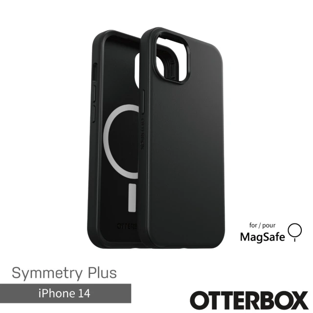 OtterBox iPhone 14 6.1吋 Symmetry Plus 炫彩幾何保護殼-黑(支援MagSafe)