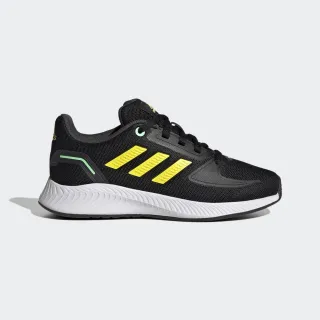 【adidas 愛迪達】RUNFALCON 2.0 兒童運動鞋(HR1408 男童/女童 中童運動鞋 慢跑鞋 黑)