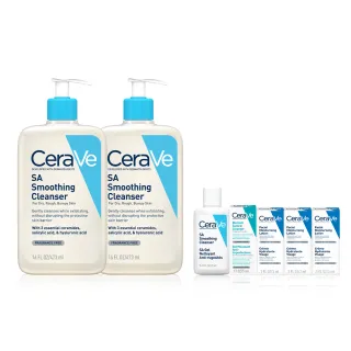 【CeraVe 適樂膚】粗糙顆粒肌囤貨組★水楊酸煥膚淨嫩潔膚露 473ml x2_F(改善乾燥粗糙顆粒)