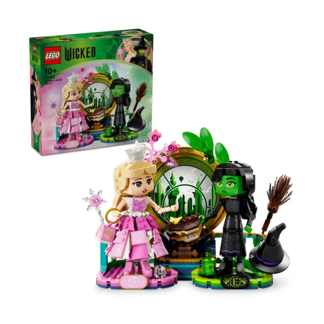 【LEGO 樂高】魔法壞女巫系列 75682 艾爾法巴和葛琳達玩偶(魔法壞女巫 模型 萬聖節 DIY送禮 居家擺設)