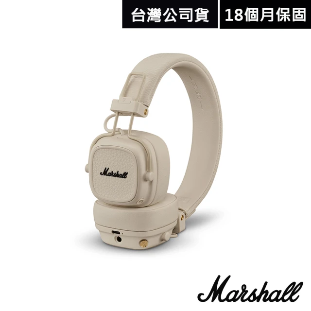 Marshall Major V 藍芽耳罩式耳機 第五代(奶油白)