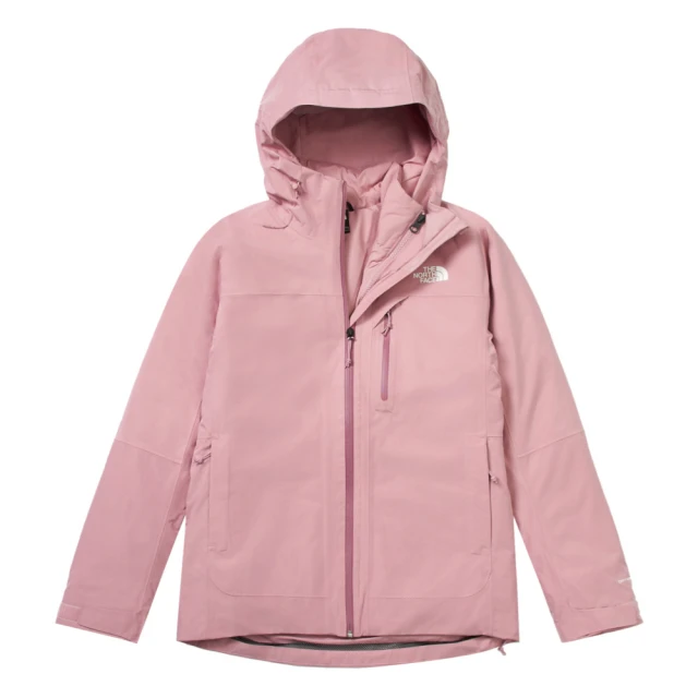 The North Face TNF 保暖連帽羽絨內裡三合一外套 W NORTH DOWN TRICLIMATE - AP 女 粉(NF0A89Y71MI)