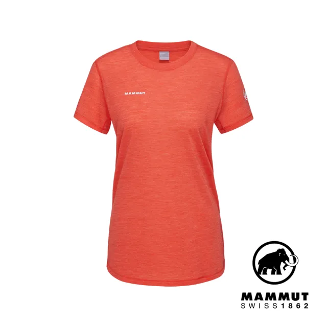 【Mammut 長毛象官方直營】Tree Wool FL T-Shirt W 羊毛混紡快乾抗臭短袖T恤 蜜桃粉 女款 #1017-06670