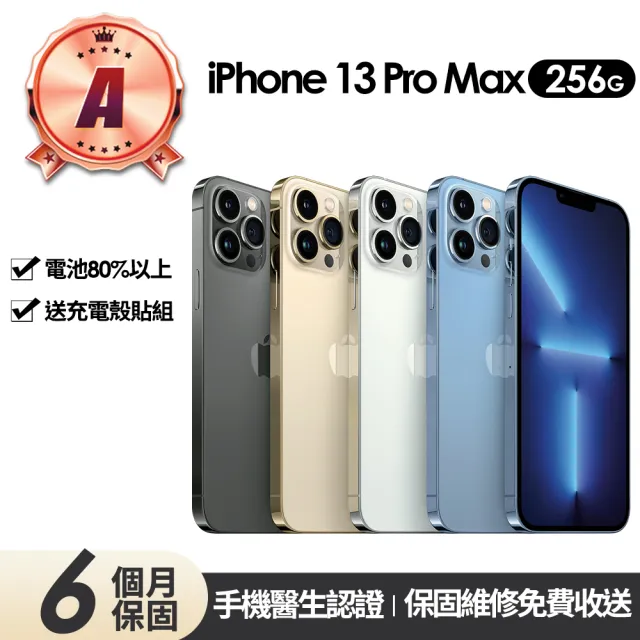 【Apple】A級福利品 iPhone 13 Pro Max 256G 6.7吋(贈充電組+玻璃貼+保護殼)