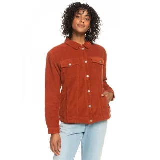 【ROXY】女款-ON THE BLOCK內刷毛外套-咖啡色(ERJJK03509-80)