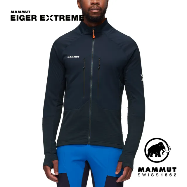 【Mammut 長毛象官方直營】Eiger Nordwand ML Hybrid JKT 極限艾格防風防潑水外套 夜藍 男款 #1014-05600