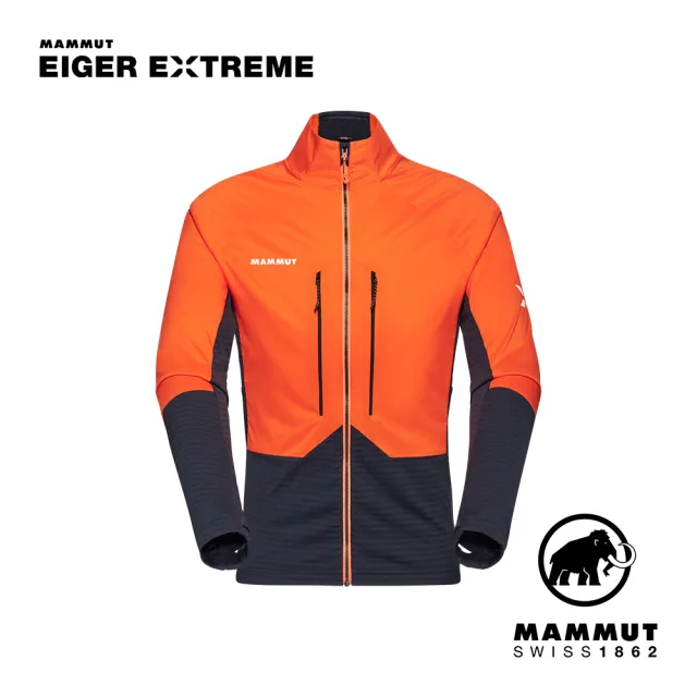 【Mammut 長毛象官方直營】Eiger Nordwand MLHybrid 極限艾格防風防潑水外套 復刻橘/夜藍 男款 #1014-05600