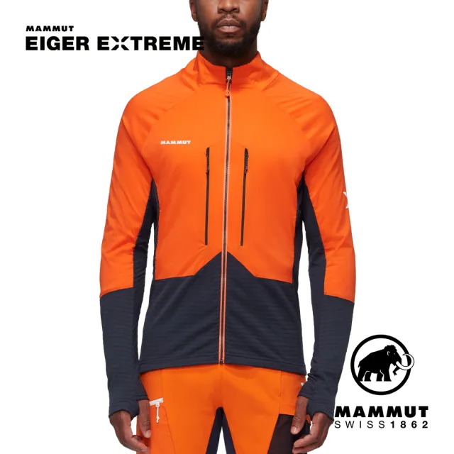 【Mammut 長毛象官方直營】Eiger Nordwand MLHybrid 極限艾格防風防潑水外套 復刻橘/夜藍 男款 #1014-05600