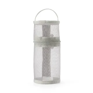 【MUJI 無印良品】尼龍網眼縱橫兩用筆袋/灰.約直徑75x高177mm