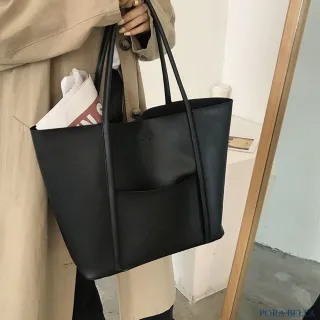【Porabella】簡約休閒 復古托特包 大容量單肩手提包 ins風 送女友 情人節禮物首選Backpack Bags