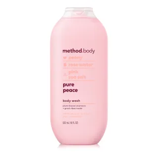 即期品【method 美則】感官沐浴乳-純粹寧靜532ml(西洋牡丹、玫瑰純水、玫瑰海鹽；效期2025.4)