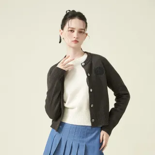 【ELLE ACTIVE】女款 簡約百搭針織外套-深灰色(EA24A2W5501#98)