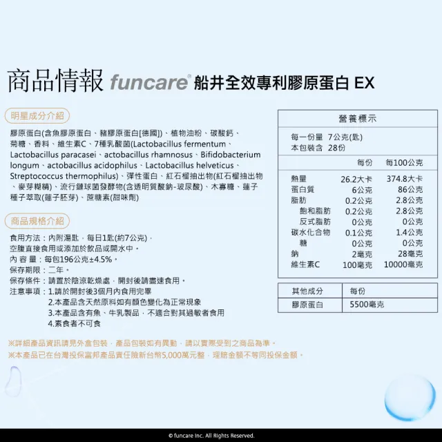 【funcare 船井生醫】全效專利膠原蛋白EX 3入(共84日)