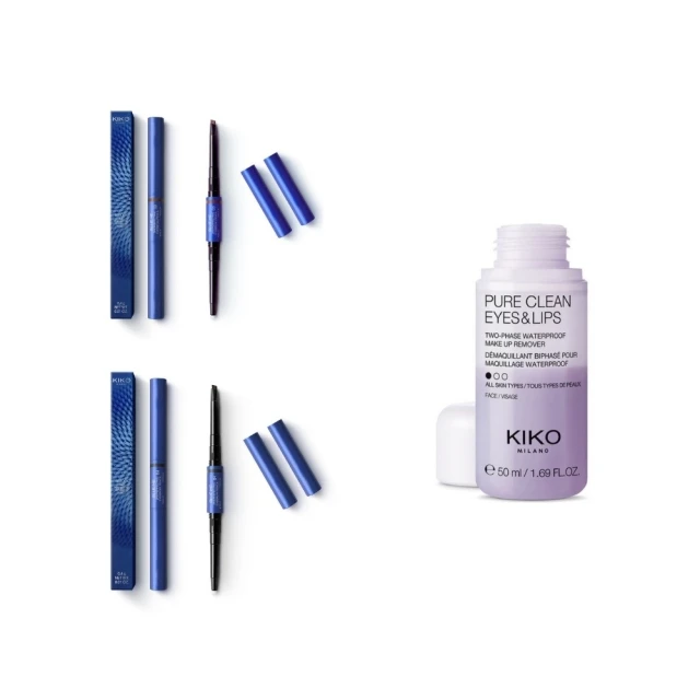 KIKO MILANO 完美雙效塑型眉筆+眉膏0.4g 2件組(眉筆/眉彩/眉粉/染眉膏/彩妝)