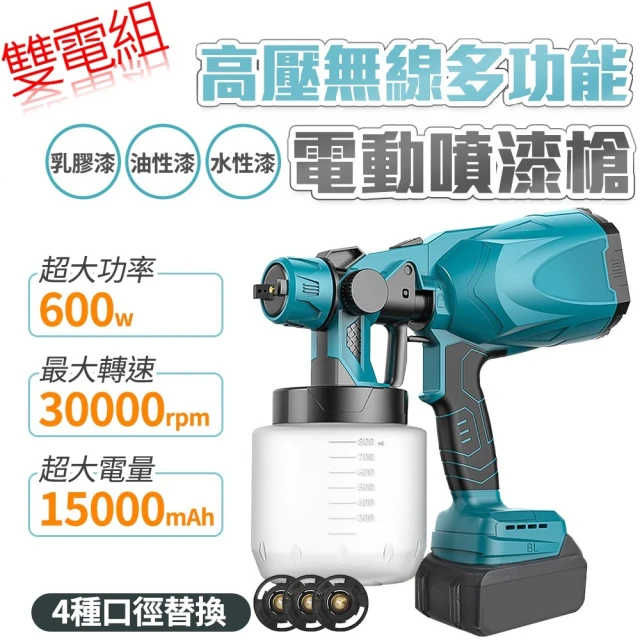 FJ 高壓無線多功能電動噴漆槍P902(雙電池-組合)