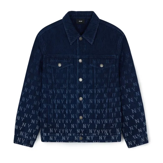 【MLB】牛仔丹寧夾克 Monogram系列 紐約洋基隊(3ADKM0644-50INS)
