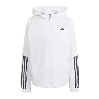 【adidas 愛迪達】HYGLM WINDB 女 連帽 外套 風衣 運動 訓練 慢跑 寬鬆 愛迪達 白(IS8042)