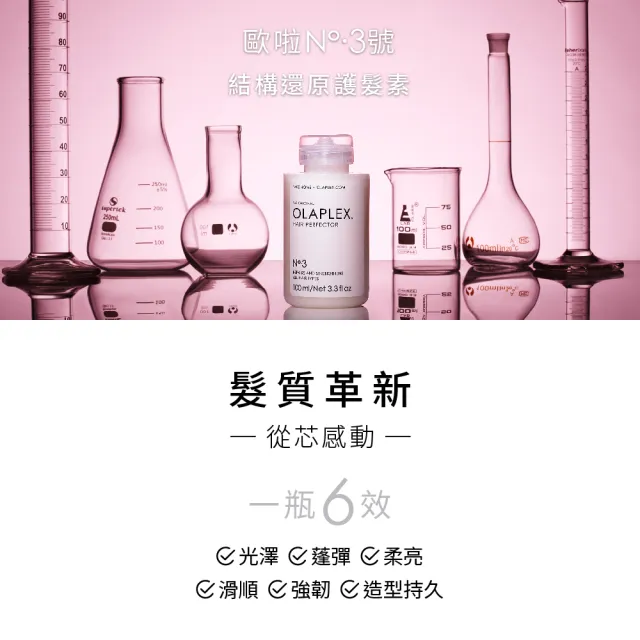 【OLAPLEX 歐啦】3號結構還原護髮素100ml雙入組(3號洗前修護素100mlx2+4號溫和水潤洗髮乳100ml)