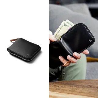 【Bellroy 官方直營】Zip Wallet 真皮對折拉鍊錢包 - RFID防盜(經典黑/機能性/聖誕交換禮物)