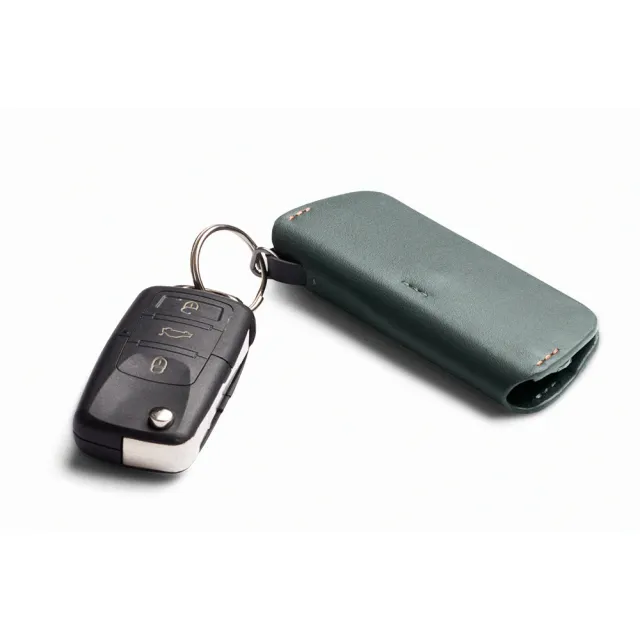 【Bellroy】官方直營 Key Cover Plus 皮革鑰匙套 - 大(墨灰綠/鑰匙包/包配件)