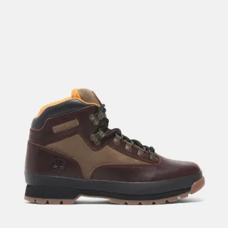 【Timberland 官方旗艦】男款酒紅色Euro Hiker中筒健行鞋(A2P27EIW)