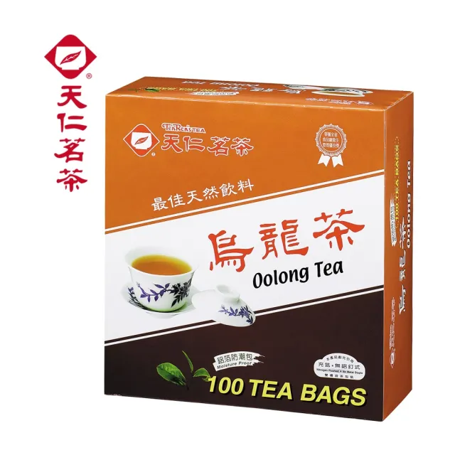 【天仁茗茶】鋁箔防潮包茶包2gx100包任選5件組(綠茶/烏龍茶/阿薩姆紅茶/茉莉綠茶/香片茶)