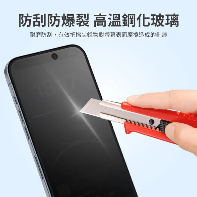 【Philips 飛利浦】iPhone 16系列 鋼化玻璃保護貼(防窺視)